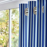 Sky Blue Vertical Stripes Nordic Scandinavian Blackout Window Curtain HAVN