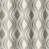 Neutral Abstract Modern Beige Cream Semi Sheer Window Curtain BLAKE