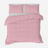 Nordic Minimalist Striped Scandinavian Cotton Duvet Cover Set BLUSH PINK