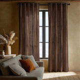 Mocha Brown Retro Wave Vintage Chic Blackout Window Curtain MOCHA