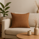 Minimalist Solid Chocolate Brown Throw Pillow Cover BRUNN