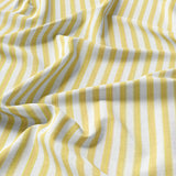 Nordic Minimalist Striped Scandinavian Cotton Duvet Cover Set BUTTER YELLOW