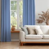 Sky Blue Vertical Stripes Nordic Scandinavian Blackout Window Curtain HAVN