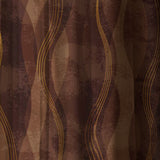 Mocha Brown Retro Wave Vintage Chic Blackout Window Curtain MOCHA