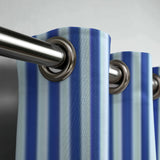 Sky Blue Vertical Stripes Nordic Scandinavian Blackout Window Curtain HAVN