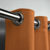 Minimalist Solid Terracotta Burnt Orange Blackout Window Curtain AMBER