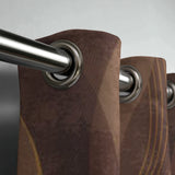 Mocha Brown Retro Wave Vintage Chic Blackout Window Curtain MOCHA