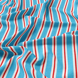 Nordic Minimalist Striped Blue White Red Scandinavian Cotton Duvet Cover Set HAVSTRIPE