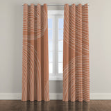 Rainbow Mid Century Modern Earthy Terracotta Boho Blackout Window Curtains MAYE - 2 Panels