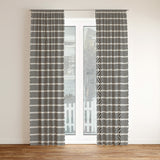 Ethnic Geometric Black White Mudcloth Blackout Window Curtain NAIROBI