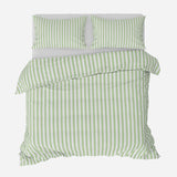 Nordic Minimalist Striped Scandinavian Cotton Duvet Cover Set SAGE GREEN