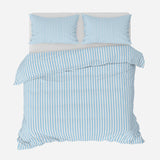 Nordic Minimalist Striped Scandinavian Cotton Duvet Cover Set SKY BLUE
