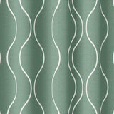 Abstract Modern Geometric Minimalist Green Semi Sheer Window Curtain VERDE