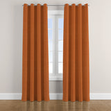 Minimalist Solid Terracotta Burnt Orange Blackout Window Curtain AMBER