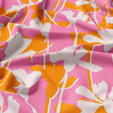 Dianthus Flowers Orange Pink Maximalist Aesthetic Cotton Duvet Cover Set