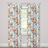 Diamond Pheasant Birds Peony Daisies Floral Blackout Window Curtain AMELIA