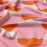 Retro Abstract Orange Pink Beige Maximalist Aesthetic Cotton Duvet Cover Set