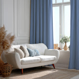 Sky Blue Vertical Stripes Nordic Scandinavian Blackout Window Curtain HAVN