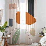 Abstract Art Mid Century Modern Geometric Pastel Blackout Window Curtains EILEEN - 2 Panels - Nursery Curtains