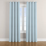 Light Blue White Vertical Stripes Nordic Scandinavian Blackout Window Curtain FJORD