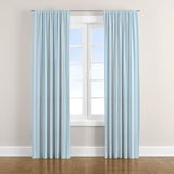 Light Blue White Vertical Stripes Nordic Scandinavian Blackout Window Curtain FJORD