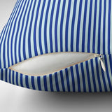 Sky Blue Vertical Stripes Nordic Scandinavian Throw Pillow Cover HAVN