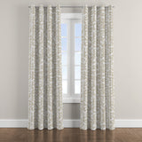 Abstract Organic Triangle Shibori Beige White Blackout Window Curtain INDAH