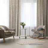 Abstract Organic Triangle Shibori Beige White Blackout Window Curtain INDAH