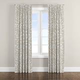 Abstract Organic Triangle Shibori Beige White Blackout Window Curtain INDAH