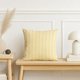 Butter Yellow Vertical Stripes Nordic Scandinavian Throw Pillow Cover LYS