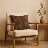 Mocha Brown Retro Wave Vintage Chic Throw Pillow Cover  MOCHA