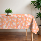 Pastel Orange Pink Pear Shapes Fruit Tablecloth DORIT