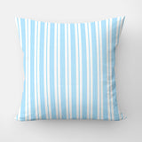Light Blue White Vertical Stripes Nordic Scandinavian Throw Pillow Cover FJORD