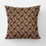 Abstract Brown Beige Curtain Nature Inspired Throw Pillow Cover CANYON