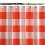 Checker Red Pink Maximalist Aesthetic Shower Curtain