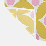 Retro Geometric Yellow Pink Maximalist Aesthetic Shower Curtain