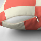 Retro Abstract Geometric Orange Maximalist Aesthetic Throw Pillow Cover