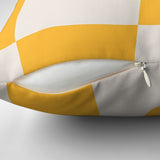 Retro Abstract Geometric Yellow Maximalist Aesthetic Throw Pillow Cover