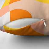 Retro Abstract Geometric Yellow Maximalist Aesthetic Throw Pillow Cover