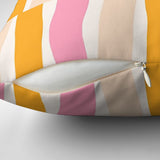 Vertical Lines Orange Pink Maximalist Aesthetic Throw Pillow Cover