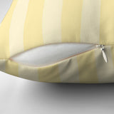 Butter Yellow Vertical Stripes Nordic Scandinavian Throw Pillow Cover LYS