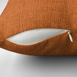 Minimalist Solid Terracotta Burnt Orange Throw Pillow Cover AMBER