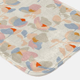 Abstract Minimalist Flowers Pastel Botanical Floral Bath Mat ELVA