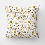 Retro Botanical Yellow Wild Flowers Farmhouse Throw Pillow Cover AMARYLLIS