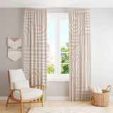 Scandinavian Nordic Beige White Neutral Blackout Window Curtain LUANDA