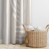 Scandinavian Nordic Beige White Neutral Blackout Window Curtain LUANDA