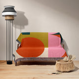 Mid Century Retro Geometric Abstract Art Cotton Woven Throw Blanket SOPHIA
