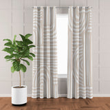 Scandinavian Nordic Beige White Neutral Blackout Window Curtain LUANDA