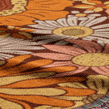 Blooming ‘70s Floral Boho Cotton Woven Throw Blanket BLOOM