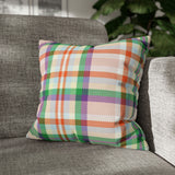 Colourful Tartan Checkered Farmhouse Throw Pillow Cover ANISA